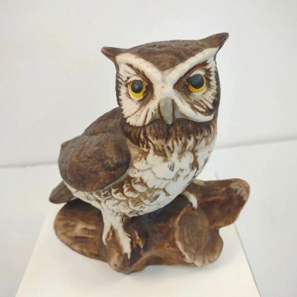 Vintage Homco Owl Ceramic Figurine Statue Painted 5" #1114 - Picture 1 of 8